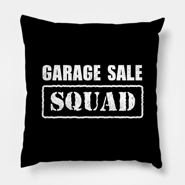 Garage Sale Squad Pillow by propellerhead