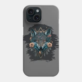 wolf and geometry art Phone Case