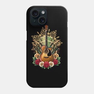 Electric guitar background mandala 27 Phone Case