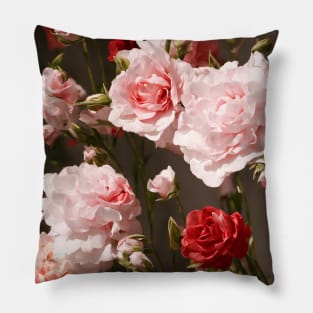 Pink & Red Roses All Over Print Pillow