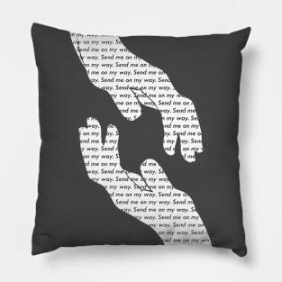 Send Me On My Way dual hands (White) Pillow