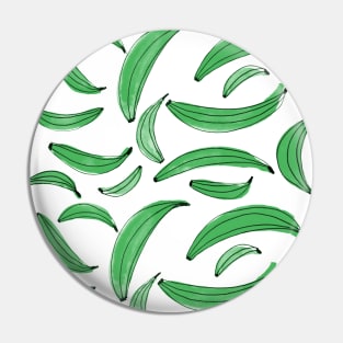 Watercolor bananas - green Pin