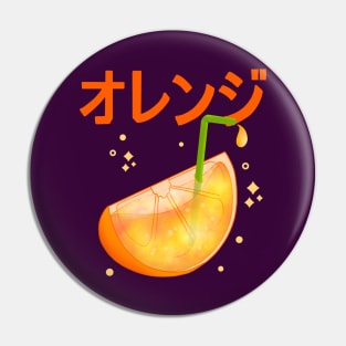 Kawaii Orange Juice Pin