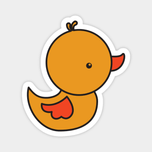 Orange Rubber Ducky Baby Magnet