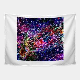 Neon Abstract Space Tapestry