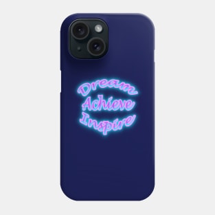 Dream Achieve Inspire Cotton Candy Colored Phone Case