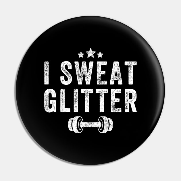 I sweat glitter Pin by captainmood