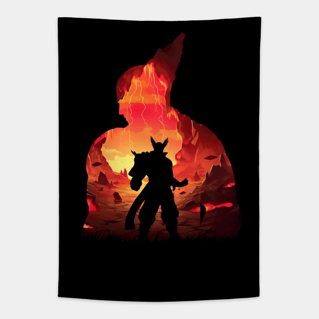 Heihachi - King of Iron Fist *Negative Illusion* Tapestry by MyRetroArt