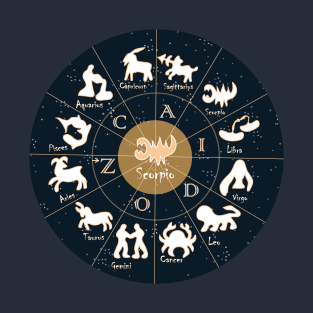 Scorpio, Zodiac, Astrology, Horoscope, Stars, Sun-and-moon. Birthday, Valentines-day, Holidays, T-Shirt