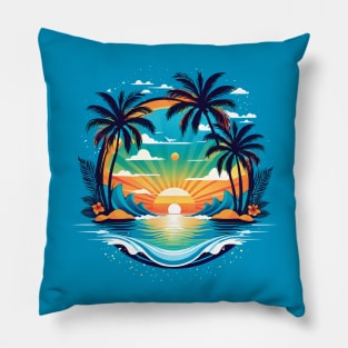 Beach Summer Vibes Pillow