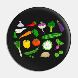 Veggies Pattern Pin