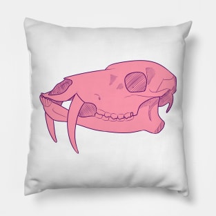 Pink Deer Mule Skull Pillow