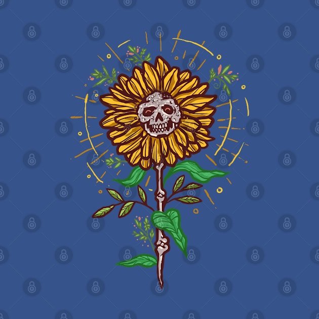 Sunflower Skull by Mako Design 