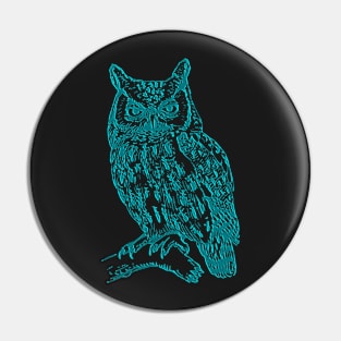 blue owl Pin