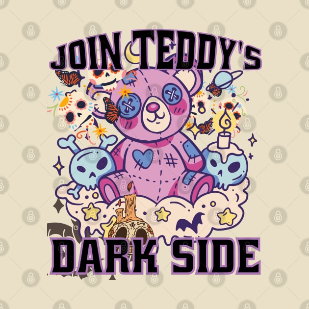 Creepy Cute Kawaii Goth Teddy Bear by Apache Sun Moon Rising