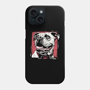 Retro Art American Bully Dog Lover Phone Case