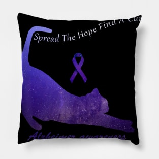 Alzheimer Awareness Spread The Hope Find A Cure Gift Pillow