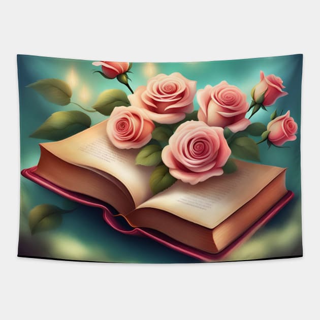 Book reading lover Tapestry by BlackMeme94