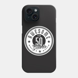 Vintage Awesome for 50 Years // Retro 50th Birthday Celebration W Phone Case