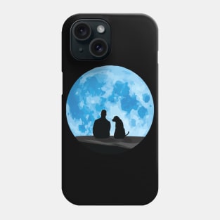 Pet therapy : Dog and Moon Phone Case