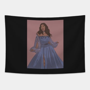 Katara in Blue Goddess Dress Tapestry