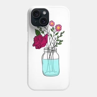 mason jar vase Phone Case