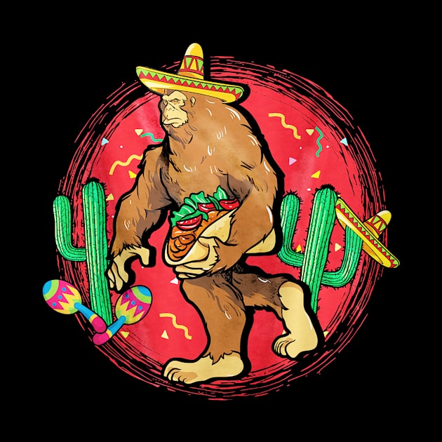 Bigfoot Carry Tacos Cinco De Mayo by toiletpaper_shortage