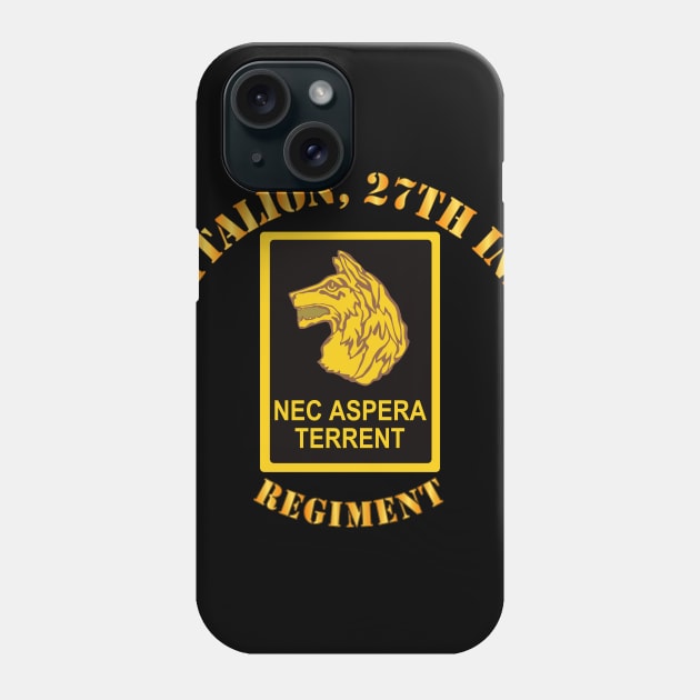 4th Battalion 27th Infantry w DUI Phone Case by twix123844