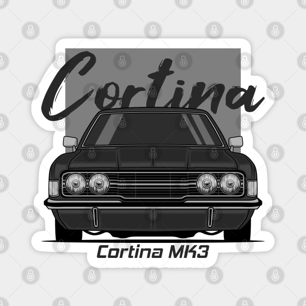 Front Black Cortina MK3 Classic Magnet by GoldenTuners