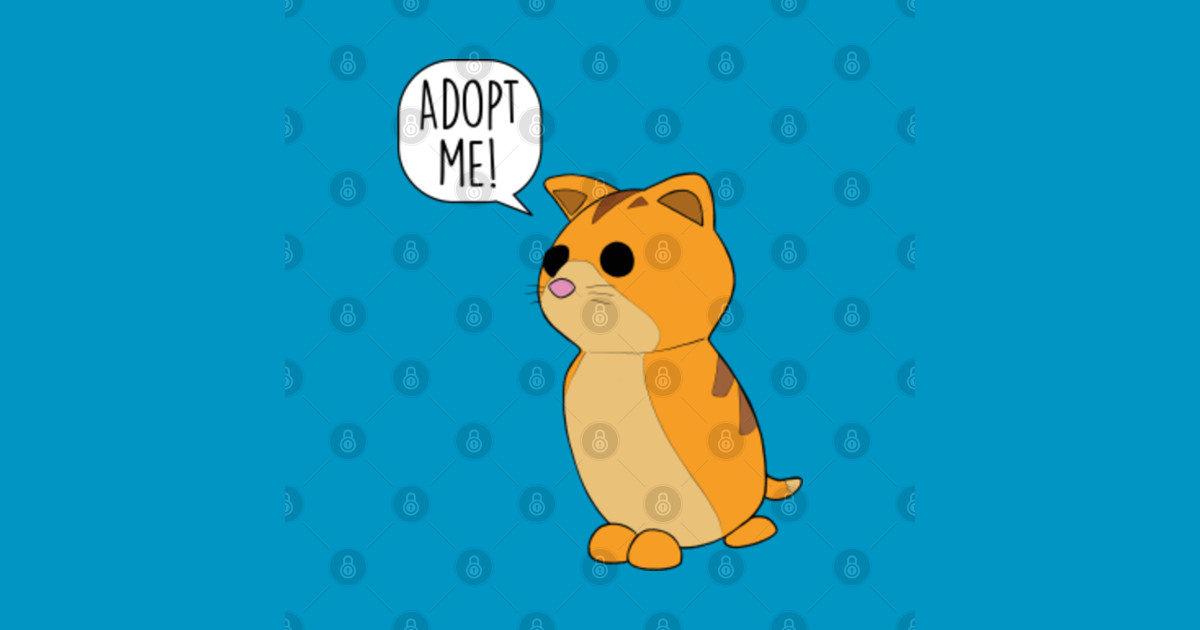 Ginger Cat saying Adopt me? - Adopt Me - Aufkleber | TeePublic DE