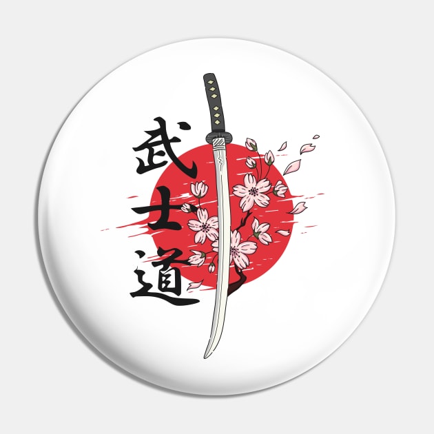 Katana Sakura Pin by Spes.id