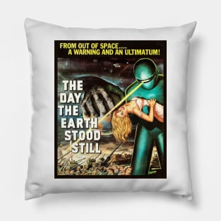 Vintage The Day The Earth Stood Still Poster (1951) Pillow