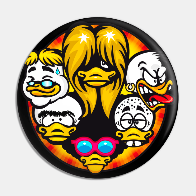 Duck Heads Ramones Style Pin by Maxsomma