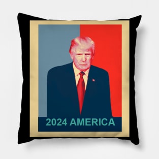 Donald Trump Hope poster 2024 Gifts Republican Conservative Pillow