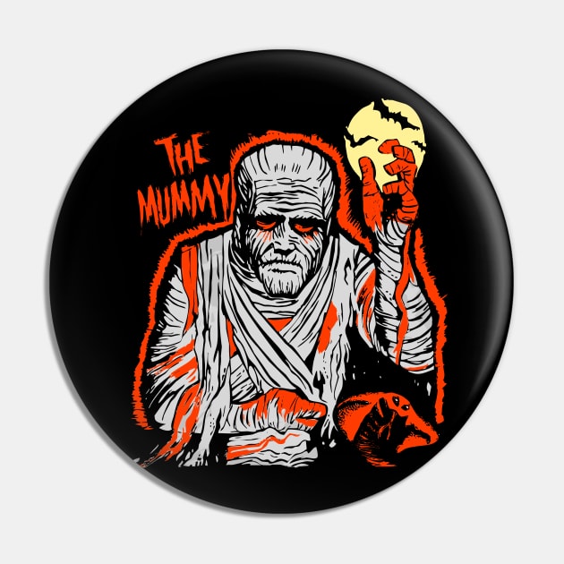 Vintage Halloween mummy T-Shirt Pin by UnlovelyFrankenstein