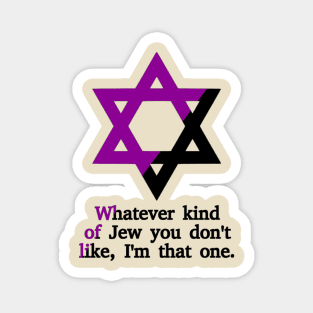 Whatever Kind Of Jew You Don't Like, I'm That One (Anarchafeminist Colors) Magnet