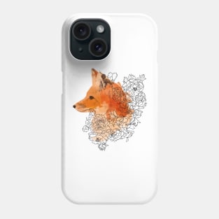 Watercolor fox Phone Case