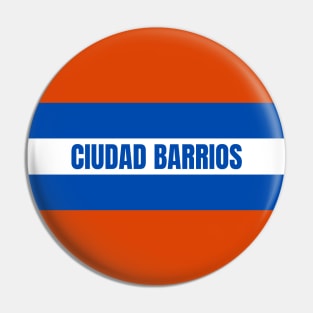 Ciudad Barrios City in El Salvador Flag Colors Pin