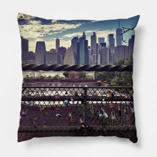 Manhattan Skyline New York City Pillow