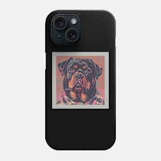 70s Rottweiler Vibes: Pastel Pup Parade Phone Case