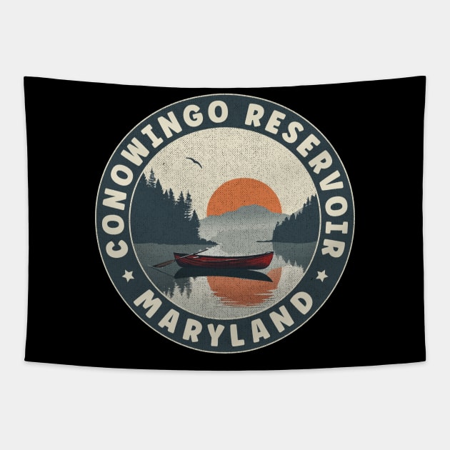 Conowingo Reservoir Maryland Sunset Tapestry by turtlestart