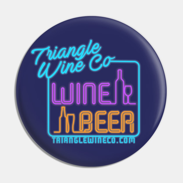 Neon Wine Beer Store Sign Pin by trianglewineco