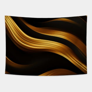 Golden Harmony: Abstract Stripes in Luxe Gold Tapestry