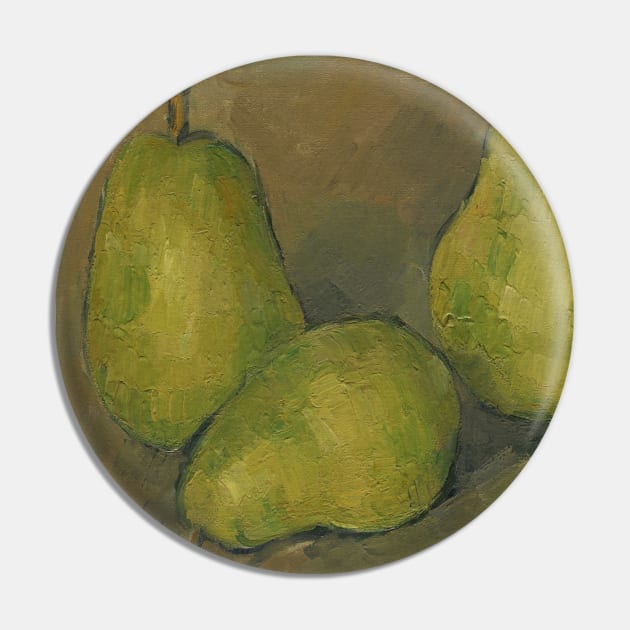 Three Pears by Paul Cezanne Pin by Classic Art Stall