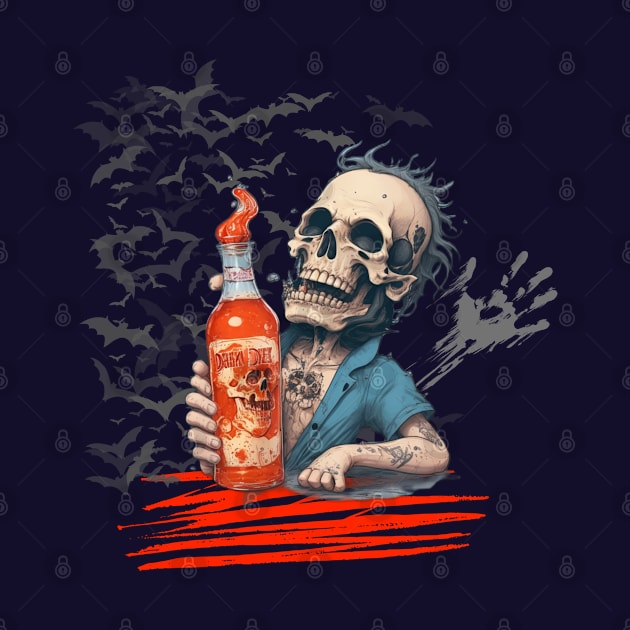 Drunk skull by WOLVES STORE