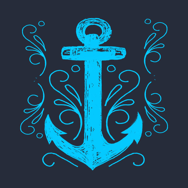 Blue Anchor - Anchor - T-Shirt | TeePublic