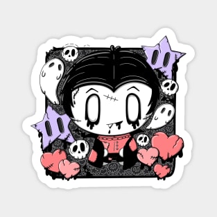 Victor the zombie vampire boy in kawaii style Magnet