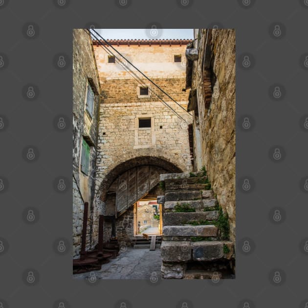 Street in Kastilac in Kastela, Croatia by jojobob