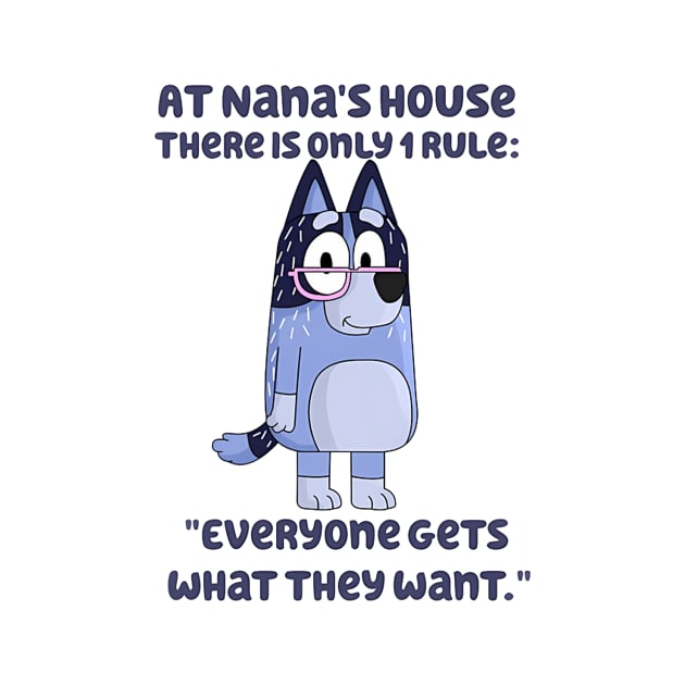 Vintage Cartoon Bluey Nana