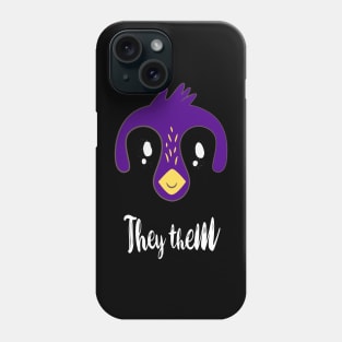 Enby Penguin: They-them (dark) Phone Case
